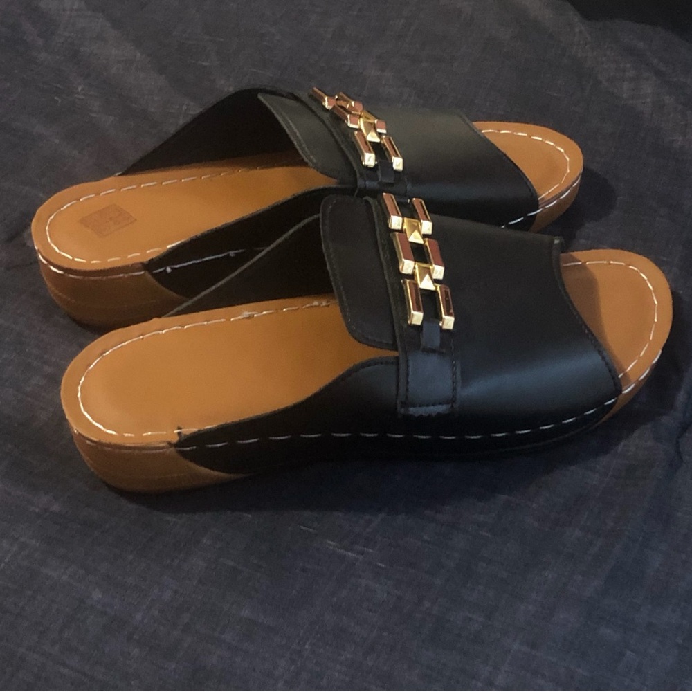 Elegant Black Slide Sandals
